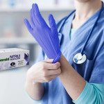 Emerald Nitrile Examination Gloves- Purple
