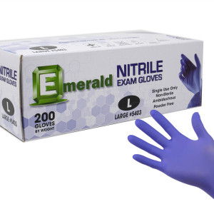 Emerald Nitrile Examination Gloves- Purple